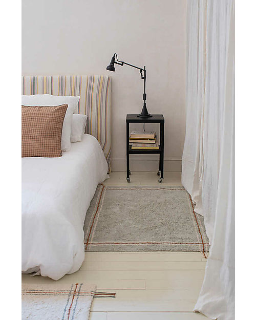 Lorena Canals Tappeto Righe - Salvia - Cotone Organico - Little Chefs Collection - 90 x 130 cm Tappeti Arredo