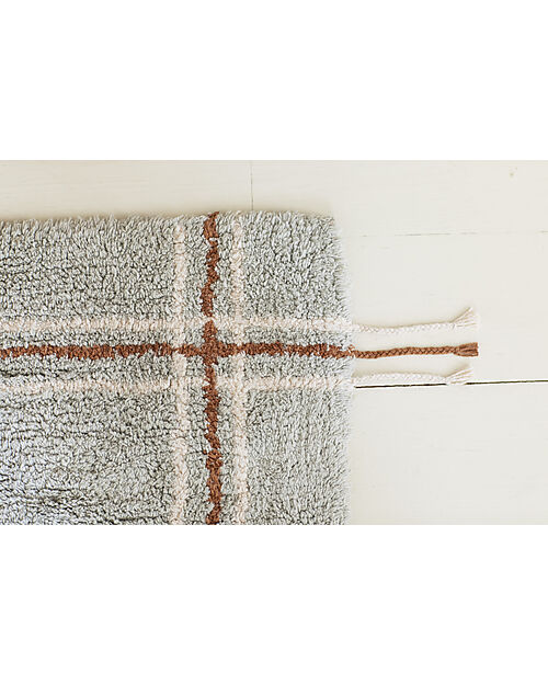 Lorena Canals Tappeto Righe - Salvia - Cotone Organico - Little Chefs Collection - 90 x 130 cm Tappeti Arredo