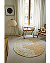 Lorena Canals Tappeto Tondo - Honeycomb - Avorio/Oro - Cotone - Collezione Planet Bee - Diametro 140 cm Tappeti Arredo