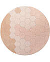 Lorena Canals Tappeto Tondo - Honeycomb - Avorio/Rosa - Cotone - Collezione Planet Bee - Diametro 140 cm Tappeti Arredo