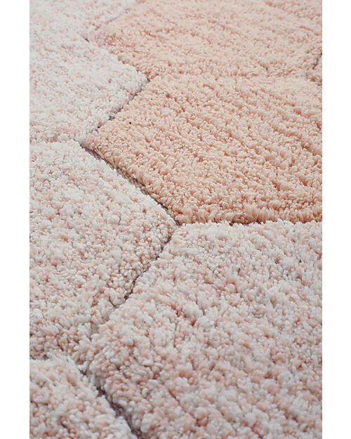 Lorena Canals Tappeto Tondo - Honeycomb - Avorio/Rosa - Cotone - Collezione Planet Bee - Diametro 140 cm Tappeti Arredo