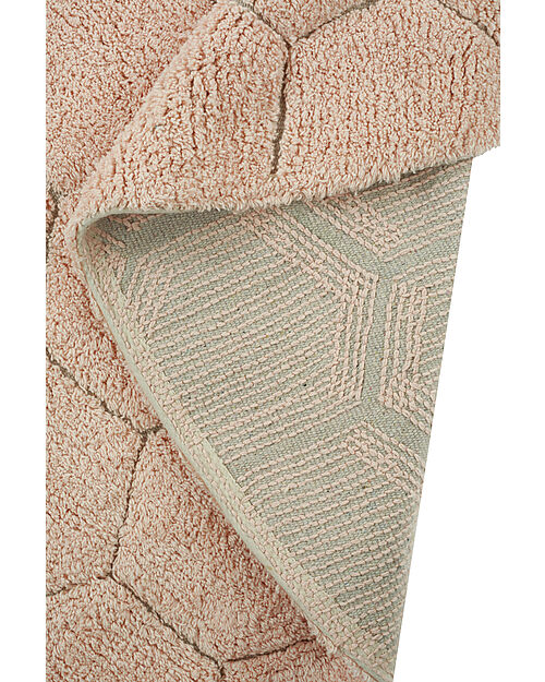 Lorena Canals Tappeto Tondo - Honeycomb - Avorio/Rosa - Cotone - Collezione Planet Bee - Diametro 140 cm Tappeti Arredo