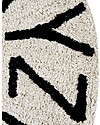 Lorena Canals Tappeto Tondo Lavabile ABC, Beige/Nero, 100% cotone (diametro 150 cm) Tappeti Arredo