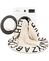 Lorena Canals Tappeto Tondo Lavabile ABC, Beige/Nero, 100% cotone (diametro 150 cm) Tappeti Arredo
