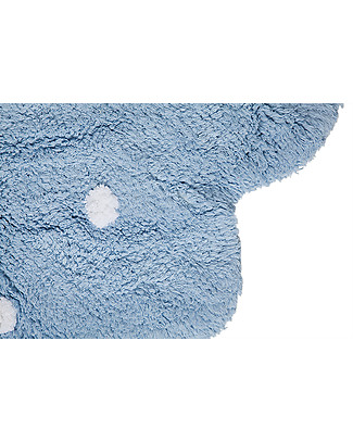 Lorena Canals Tappeto Tondo Lavabile Biscuits a Pois, Azzurro - 100% Cotone (Diametro 140 cm) Tappeti_