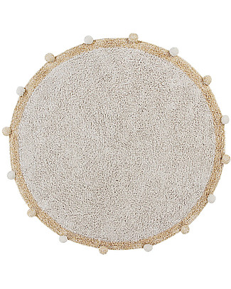 Lorena Canals Tappeto Tondo Lavabile Bubbly - Miele - 120 cm diametro Tappeti