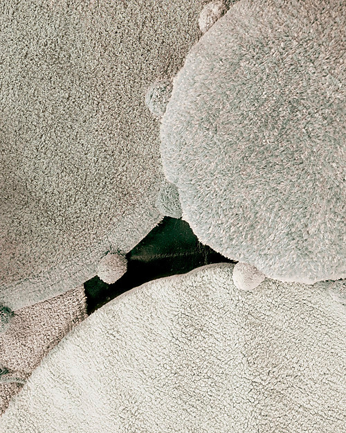 Lorena Canals Tappeto Tondo Lavabile Bubbly - Verde Oliva - 120 cm diametro Tappeti Arredo