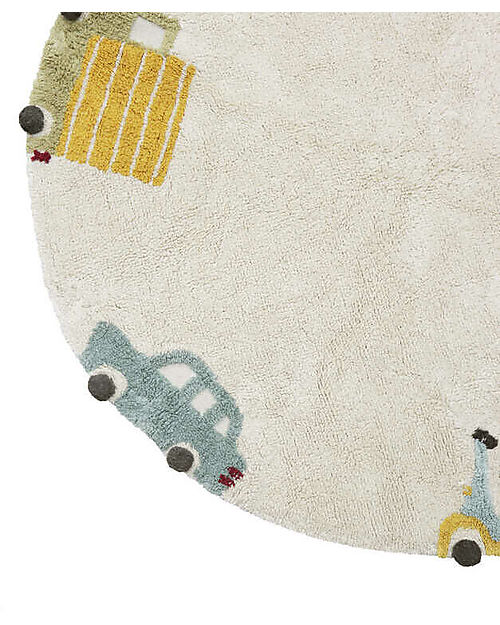 Lorena Canals Tappeto Tondo Lavabile Wheels - Eco City - Diametro 140 cm Tappeti Arredo