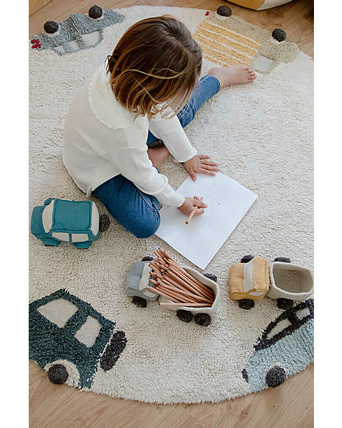 Lorena Canals Tappeto Tondo Lavabile Wheels - Eco City - Diametro 140 cm Tappeti Arredo