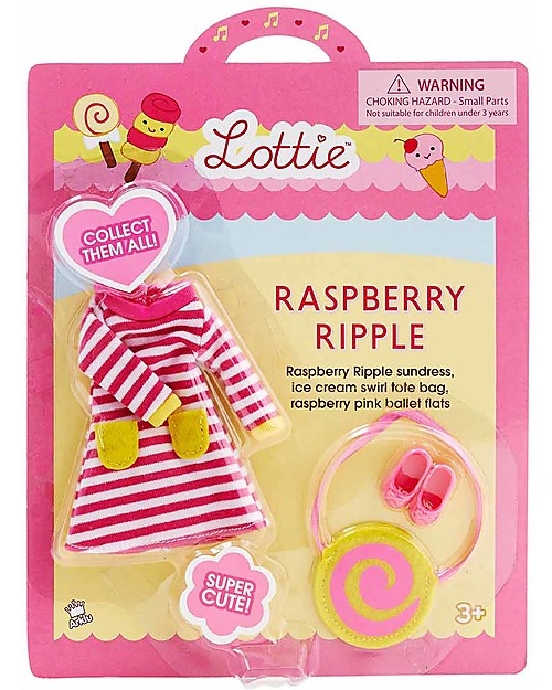 Lottie Set Vestitini Lottie Gelato al Lampone, per le Bambole Lottie Accessori Bambole