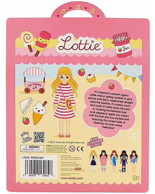 Lottie Set Vestitini Lottie Gelato al Lampone, per le Bambole Lottie Accessori Bambole