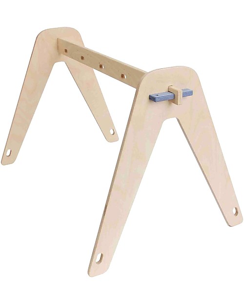 Loullou Baby Gym Set, Palestrina in Legno per Bambino + Giochi da Appendere Blu Palestrine