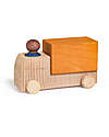 Lubulona Camion con Figura - Ocra - Legno di Faggio e Acero FSC-PEFC Macchine e Trenini  in Legno