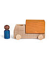 Lubulona Camion con Figura - Ocra - Legno di Faggio e Acero FSC-PEFC Macchine e Trenini  in Legno