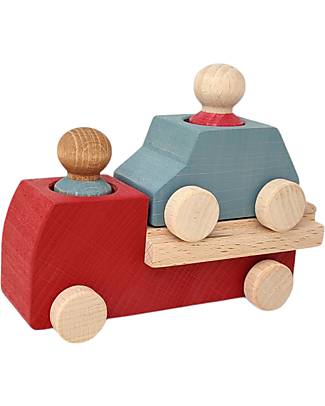 Lubulona Carro Attrezzi - Rosso - Legno di Faggio FSC-PEFC Costruzioni in Legno
