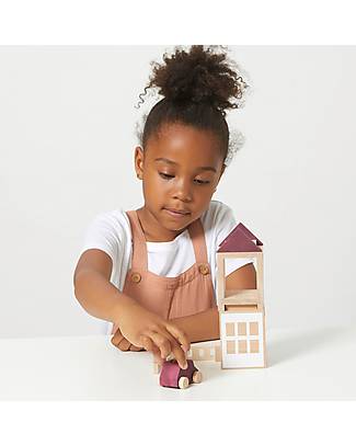 Lubulona Set Città Lubu Town Mini - Autumnvale - Legno di Faggio FSC-PEFC Costruzioni in Legno