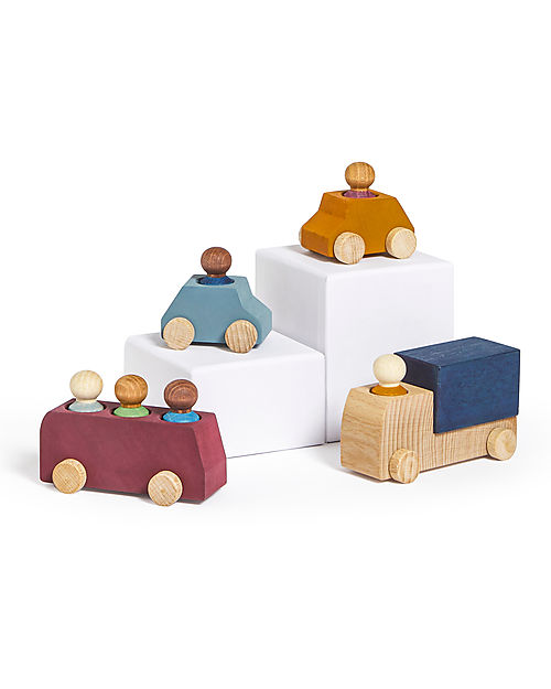 Lubulona Set In Viaggio Balmes - Multicolor - Legno di Faggio e Acero FSC-PEFC Macchine e Trenini  in Legno