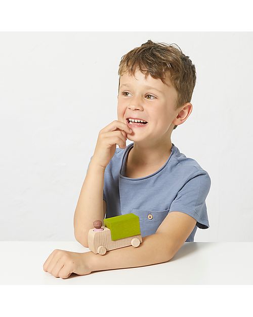 Lubulona Set In Viaggio Balmes - Multicolor - Legno di Faggio e Acero FSC-PEFC Macchine e Trenini  in Legno