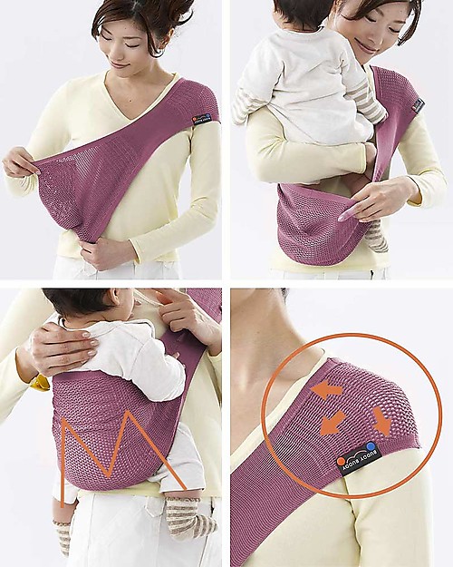 Lucky Baby Fascia Portabebé Tascabile Malva - SUPPORi Fasce Portabebé