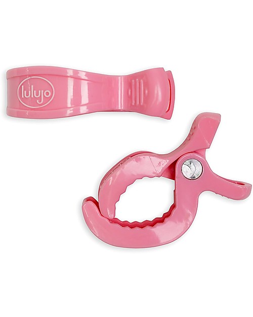 Lulujo Baby Clip per Passeggino, Confezione da 2 - Rosa Accessori Vari