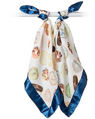 Lulujo Baby Copertina Morbida Security 40 x 40 cm, Ciambelle - 100% cotone - Pacco da 2 Copertine Swaddles