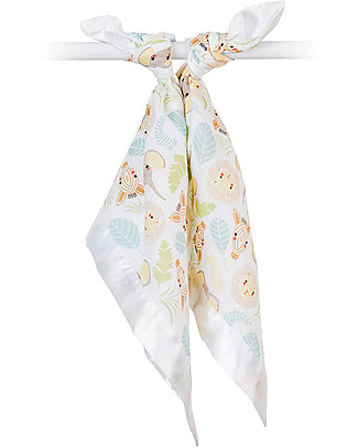 Lulujo Baby Copertina Morbida Security 40 x 40 cm - Giungla - 100% cotone - Pacco da 2 Copertine Swaddles
