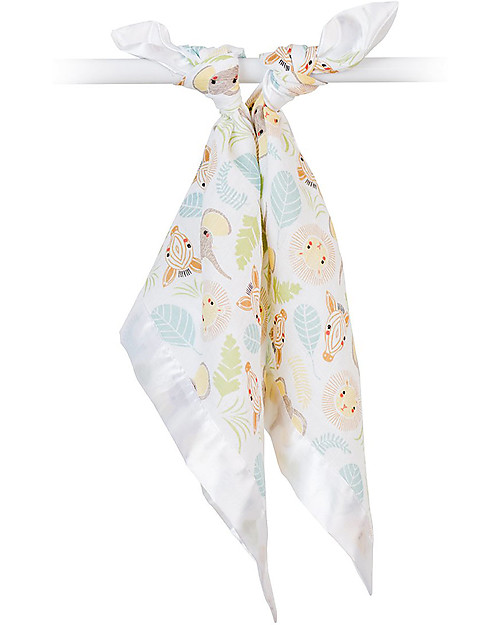 Lulujo Baby Copertina Morbida Security 40 x 40 cm - Giungla - 100% cotone - Pacco da 2 Swaddle di Mussola