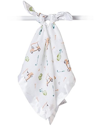 Lulujo Baby Copertina Morbida Security 40 x 40 cm, Golf - 100% cotone - Pacco da 2 Copertine Swaddles