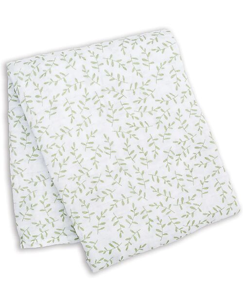 Lulujo Baby Copertina Swaddle 100x100 cm - Flora - 100% Mussola di Cotone Swaddle di Mussola
