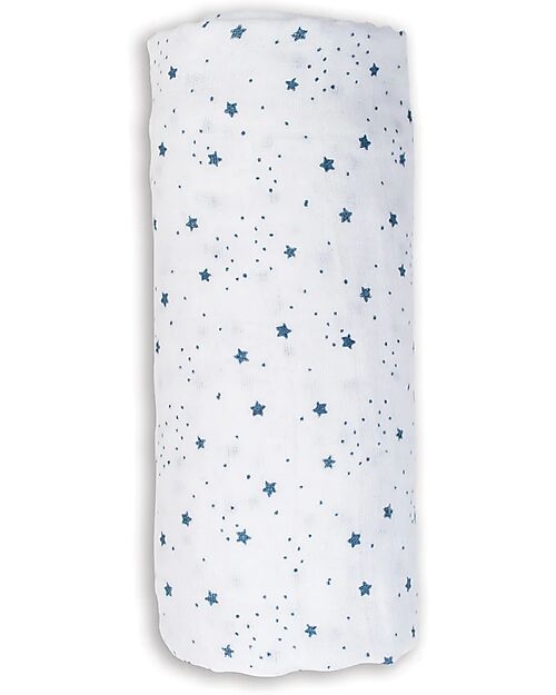 Lulujo Baby Copertina Swaddle 100x100 cm - Stella - 100% Mussola di Cotone Swaddle di Mussola