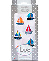 Lulujo Baby Copertina Swaddle 120 x 120 cm, Barchette - 100% mussola di cotone Swaddle di Mussola