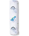 Lulujo Baby Copertina Swaddle 120 x 120 cm, Dinosauri -100% mussola di cotone Swaddle di Mussola