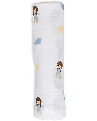 Lulujo Baby Copertina Swaddle 120 x 120 cm, Jo - 100% mussola di cotone Copertine Swaddles