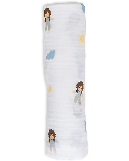 Lulujo Baby Copertina Swaddle 120 x 120 cm, Jo - 100% mussola di cotone Swaddle di Mussola