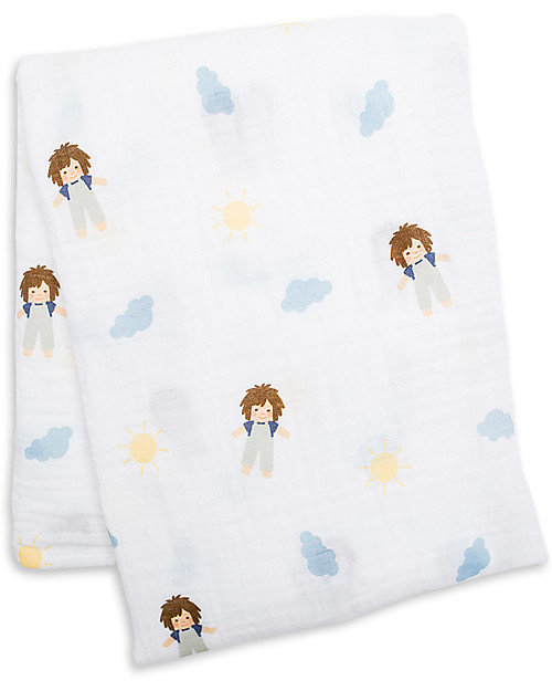 Lulujo Baby Copertina Swaddle 120 x 120 cm, Jo - 100% mussola di cotone Swaddle di Mussola