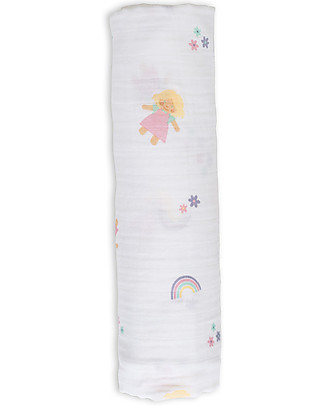 Lulujo Baby Copertina Swaddle 120 x 120 cm, Lulu - 100% mussola di cotone Copertine Swaddles