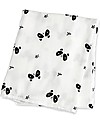 Lulujo Baby Copertina Swaddle 120 x 120 cm, Panda - Mussola di Bambù Swaddle di Mussola