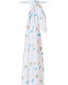 Lulujo Baby Copertina Swaddle 120 x 120 cm, Rainbow Sky - 100% mussola di cotone Swaddle di Mussola