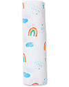 Lulujo Baby Copertina Swaddle 120 x 120 cm, Rainbow Sky - 100% mussola di cotone Swaddle di Mussola