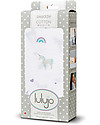 Lulujo Baby Copertina Swaddle 120 x 120 cm, Unicorni - 100% mussola di cotone Swaddle di Mussola