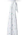 Lulujo Baby Copertina Swaddle 120 x 120 cm, Unicorni - 100% mussola di cotone Swaddle di Mussola