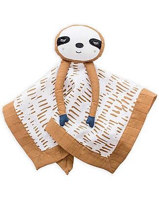 Lulujo Baby Doudou Bradipo - Mussola di Cotone - Il Primo Amico del Tuo Bebè! Coperte