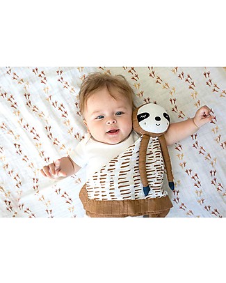 Lulujo Baby Doudou Bradipo - Mussola di Cotone - Il Primo Amico del Tuo Bebè! Coperte