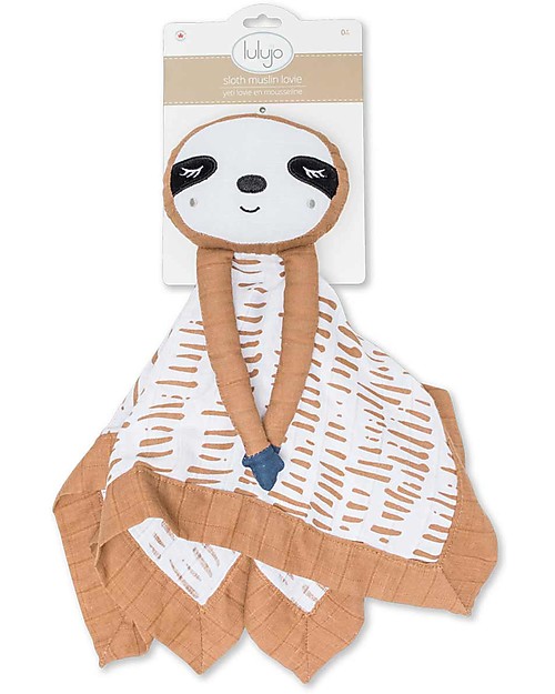 Lulujo Baby Doudou Bradipo - Mussola di Cotone - Il Primo Amico del Tuo Bebè! Doudou