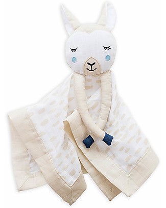 Lulujo Baby Doudou Lama - Mussola di Cotone - Il Primo Amico del Tuo Bebè! Coperte