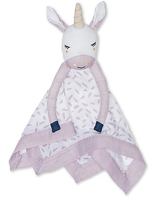 Lulujo Baby Doudou Unicorno - Mussola di Cotone - Il Primo Amico del Tuo Bebè! Doudou