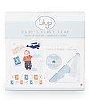 Lulujo Baby Kit Primo Anno Greatest Adventure - Copertina Swaddle in Mussola di Cotone + 14 Cards - Per i bebé più social! Swaddle di Mussola