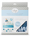 Lulujo Baby Kit Primo Anno I Will Move Mountains - Copertina Swaddle in Mussola di Cotone + 14 Cards - Per i bebé più social! Swaddle di Mussola