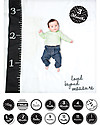 Lulujo Baby Kit Primo Anno Loved Beyond Measure - Copertina Swaddle in Mussola di Cotone + 14 Cards - Per i bebé più social! Swaddle di Mussola