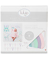 Lulujo Baby Kit Primo Anno Something Special - Copertina Swaddle in Mussola di Cotone + 14 Cards - Per i bebé più social! Swaddle di Mussola
